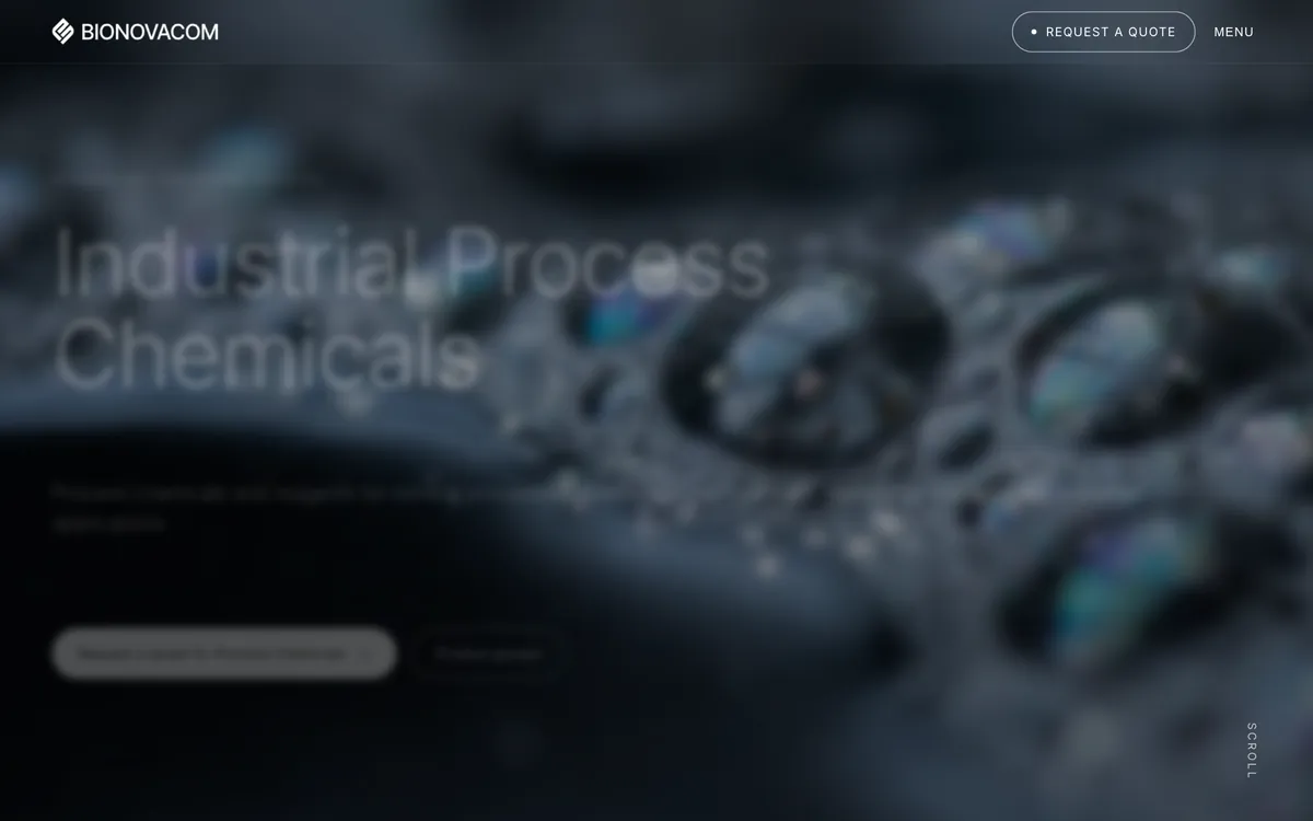 Страница направления Industrial Process Chemicals